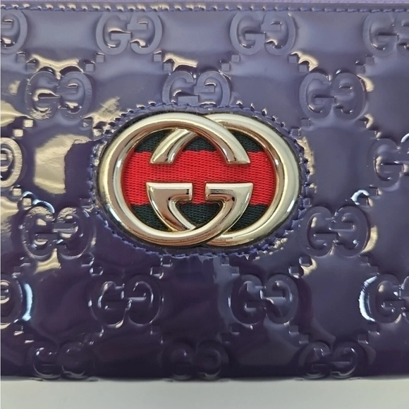 Gucci Limited Edition Purple Patent Guccissima with Bamboo Charm - Picture 2 of 8